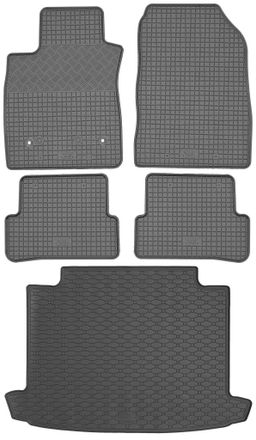 OEM Renault Clio Iv Estate De 03.2013 A 02.2022 Set - Alfombrillas De Goma Para Coche + Alfombrilla Para Maletero