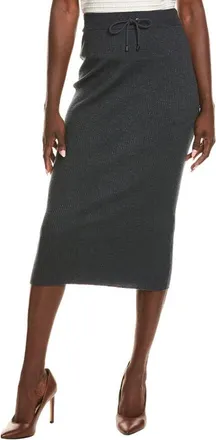 Brunello Cucinelli Night Sky Cashmere Blend Pencil Skirt, Size Medium