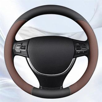 OEM Funda Universal Antideslizante Para Volante De Coche, Funda Protectora Para Volantes De 37-38 Cm De Di&aacute;metro (color: Marr&oacute;n)