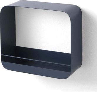 Oresteluchetta Repisa Cuadrada De Dise&ntilde;o Para Pared En Acero Azul Petr&oacute;leo Jasper