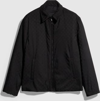 Gucci Reversible Wool Zip Jacket, Size 52, Black