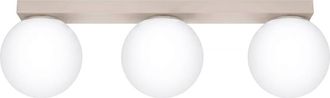 Sollux Lighting Plafone taupe acero/vidrio alt. 14.5 cm