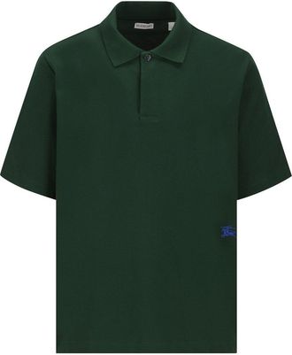 Burberry Logo-embroidered Short Sleeved Polo Shirt