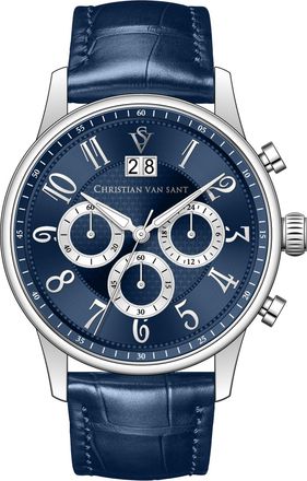 Christian Van Sant Mens Heritage Blue Round 42mm