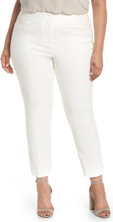 Vince Camuto High Rise Stretch Cotton Blend Ankle Pants in New Ivory at Nordstrom, Size 14W