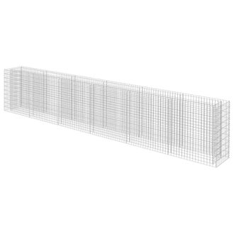 Berkfield Home Gabion Raised Bed Galvanised Steel 540x50x100 cm in Silver | Size: 540 x 50 x 100 cm