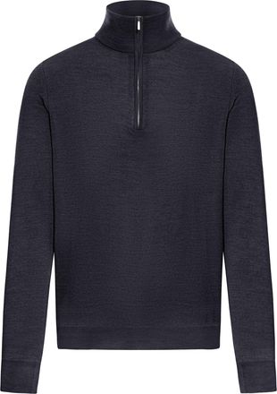 Zanone SWEATER WITH HALF ZIP IN WOOL FLEX - Zanone - Man