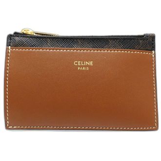 Celine Brown Leather Coin Purse/Coin Case (Pre-Owned)