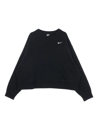 Nike logo-embroidered cotton-blend sweater - women - Polyester/Cotton - 2XL - Black