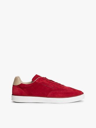 Tommy Hilfiger Luxe Embossed Logo Suede Trainers
