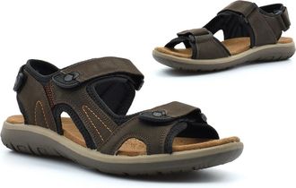 Generic Mens Real Leather Sandals Mens Touch Fastening Shoes Size 6 Boys Sandal Size 10 Summer Sandals Leather Sandal Touch Fastening Shoe Casual Shoe Casual 