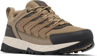 Columbia Mens Strata Trail Low Waterproof Hiking Shoe, Pebble/Spice, 10.5 UK