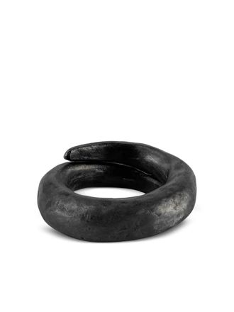 Parts Of Four sterling silver Split Mountain ring - unisex - Oxidised Sterling Silver - 11 - Black