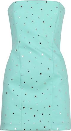 Giuseppe Di Morabito Rhinestones Appliqu&eacute; - Dames - Korte kleedjes - Groen - S - Katoen - Kleedjes