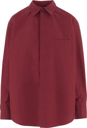SA SU PHI Cotton Blend Shirt With Ruffled Back