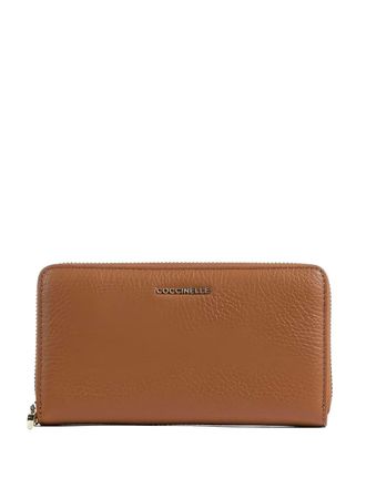 Coccinelle zip-around leather wallet - women - Leather - One Size - Brown