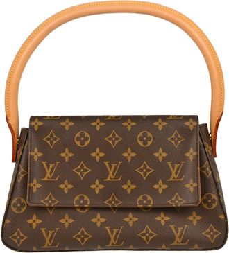 Louis Vuitton Looping Handbag Monogram Canvas Brown Canvas Handbag (Pre-Owned)