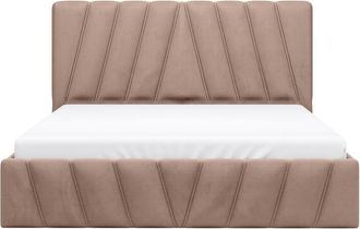 Pascal Morabito Cama con canapé abatible terciopelo beige 160 x 200 cm