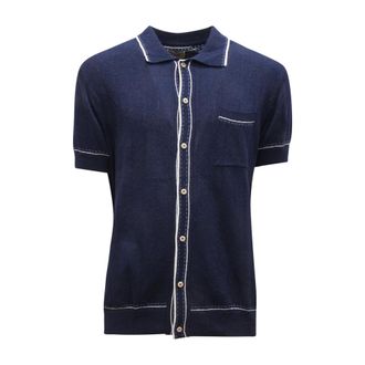 Bob Bob, Cardigans, male, Blue, Size: 2XL Bruce Knitted Shirt