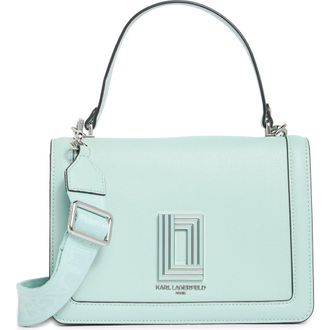 Karl Lagerfeld Simone Leather Satchel in Fresh Mint at Nordstrom Rack