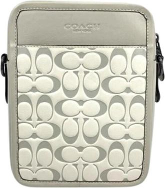 Coach Pre-owned Signature Schoudertas - Dames - Vintage Schoudertas - Beige - ONE Size - Leer - Vintage