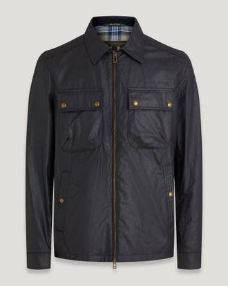 Belstaff Belstaff Sobrecamisa Tour para hombre Algodón encerado Azul marino oscuro 2XL