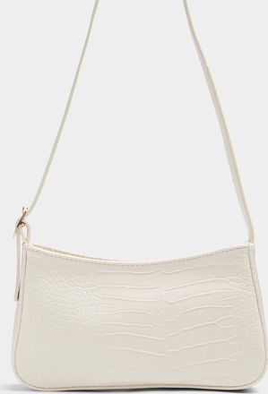 Simons Womens Solid croc baguette bag