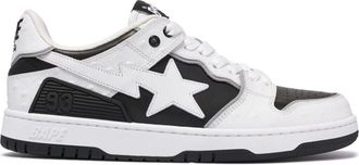 A Bathing Ape SK8 two-tone sneakers - men - Fabric/Calf Leather/Rubber - 9 - Black