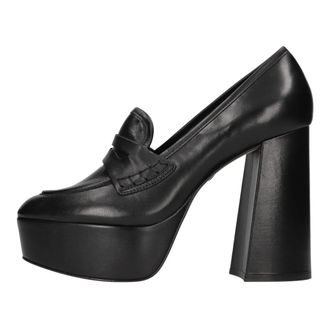 Carrano Carrano - Leren Loafers - Dames - Schoenen - Zwart - Maat: 39 EU Leer