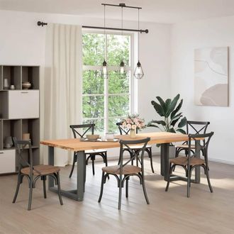 Berkfield Home Dining Table Legs T-Shaped&not;2 pcs Anthracite 100x35x(72-73) cm Steel in Dark Grey
