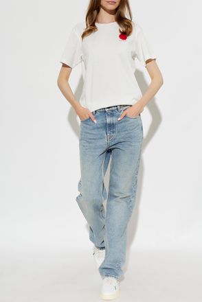 Emporio Armani T-shirt With An Appliqu&eacute;, Womens, White