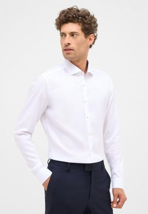 Eterna Langarmhemd ETERNA SUPER SLIM, Herren, Gr. 36, Normalgr&ouml;ssen, weiss (wei&szlig;), 40% Baumwolle, 4% Elasthan, 56% Lyocell, schmal, Manschette, Hemden Langar