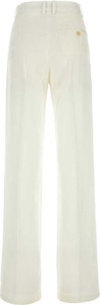 Stella McCartney Stella McCartney Womens White Viscose Wide-leg Pant - Light Grey - Size EU 38 (Womens)