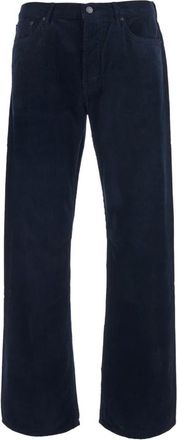 Tom Ford Rechte broek van katoenfluweel - Heren - Broeken - Blauw - Maat: W32 Katoen