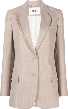 Fendi Blazer monopetto con ricamo - Toni neutri