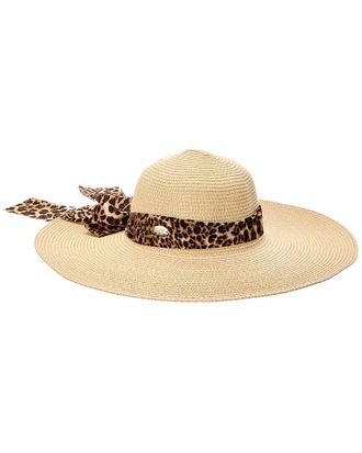 Surell Accessories Bow Straw Sun Hat
