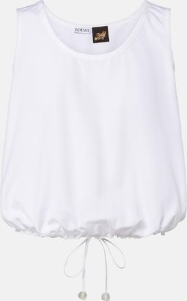 Loewe Paulas Ibiza cotton poplin crop top