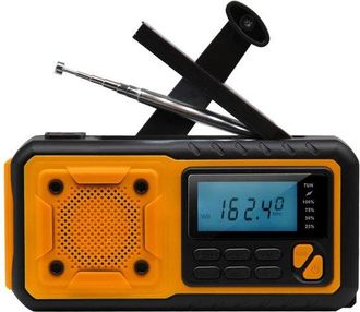 No Brand Radio De Emergencia Solar De Cuerda - Radio Port&aacute;til - 5000 Mah - Cuatro Modos De Alimentaci&oacute;n - Radio Multibanda Am/fm Sw, Pantalla Led De Lectura, L