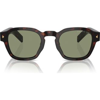Prada 52mm Polarized Phantos Sunglasses in Green at Nordstrom