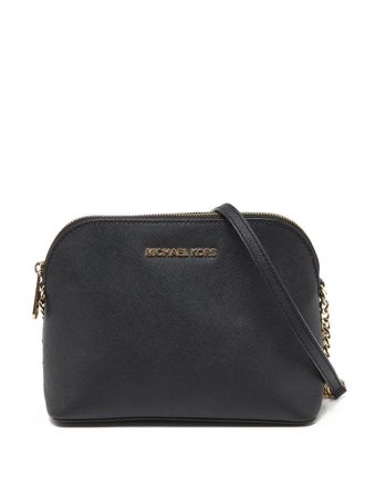 Michael Kors textured zip-top shoulder bag - women - Leather - One Size - Black