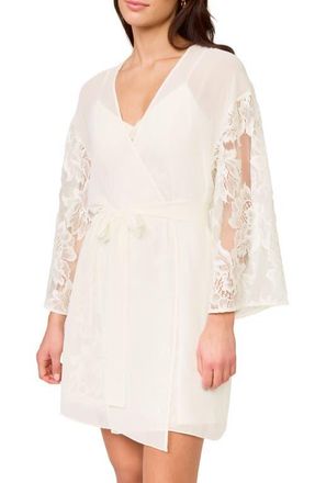 Rya Collection Royale Chiffon Robe in Ivory at Nordstrom, Size X-Small