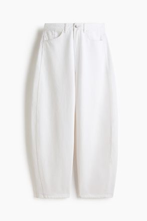 H&M Barrel High Waist Jeans - Weiss