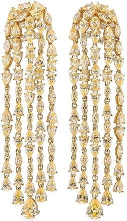 Anabela Chan 18kt yellow gold vermeil Cascade diamond earrings - women - 18kt Yellow Gold Vermeil/Lab-Grown Simulated Canary Diamond - One Size