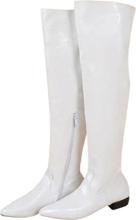 Generic Women Over Knee Patent Leather Boots Winter Business Casual Wedding Party Long Boot