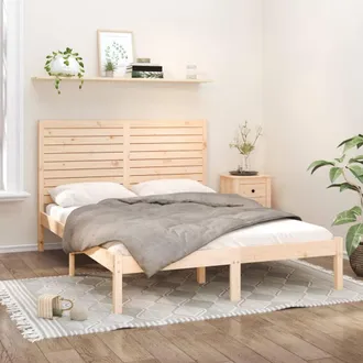 vidaXL Estructura De Cama De Madera Maciza 140x200 Cm Vidaxl