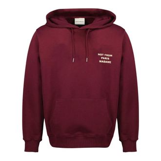 Dr&ocirc;le de Monsieur Slogan Hoodie - male - Drole de Monsieur - Hoodies - Red - L - Sweatshirts & Hoodies