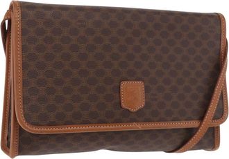 Celine Vintage Macadam Canvas Brown Canvas Backpack Bag (Pre-Owned)