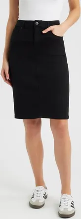 1822 Denim High Waist Denim Skirt in Black at Nordstrom, Size 32