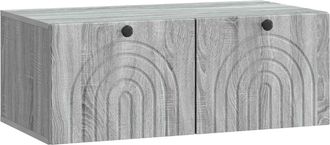 vidaXL Mueble Para Tv De Pared Gris Sonoma 78,5 X 41 X 30 Cm Vidaxl