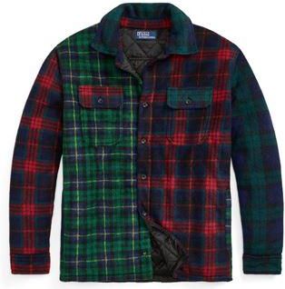 Ralph Lauren PLAID PATCHWORK FLEECE SHIRT JACKET